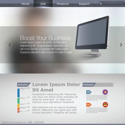 網頁與網站設計 模板與圖片的完美融合